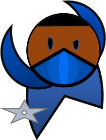 blue ninja throwing star