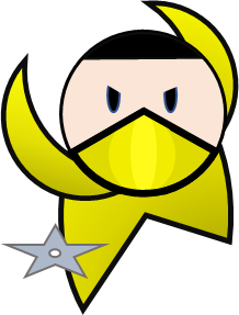 yellow ninja throwing star